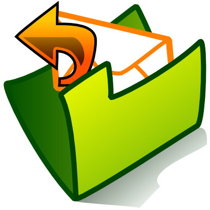 Icône flèche vert dossier courrier à télécharger gratuitement